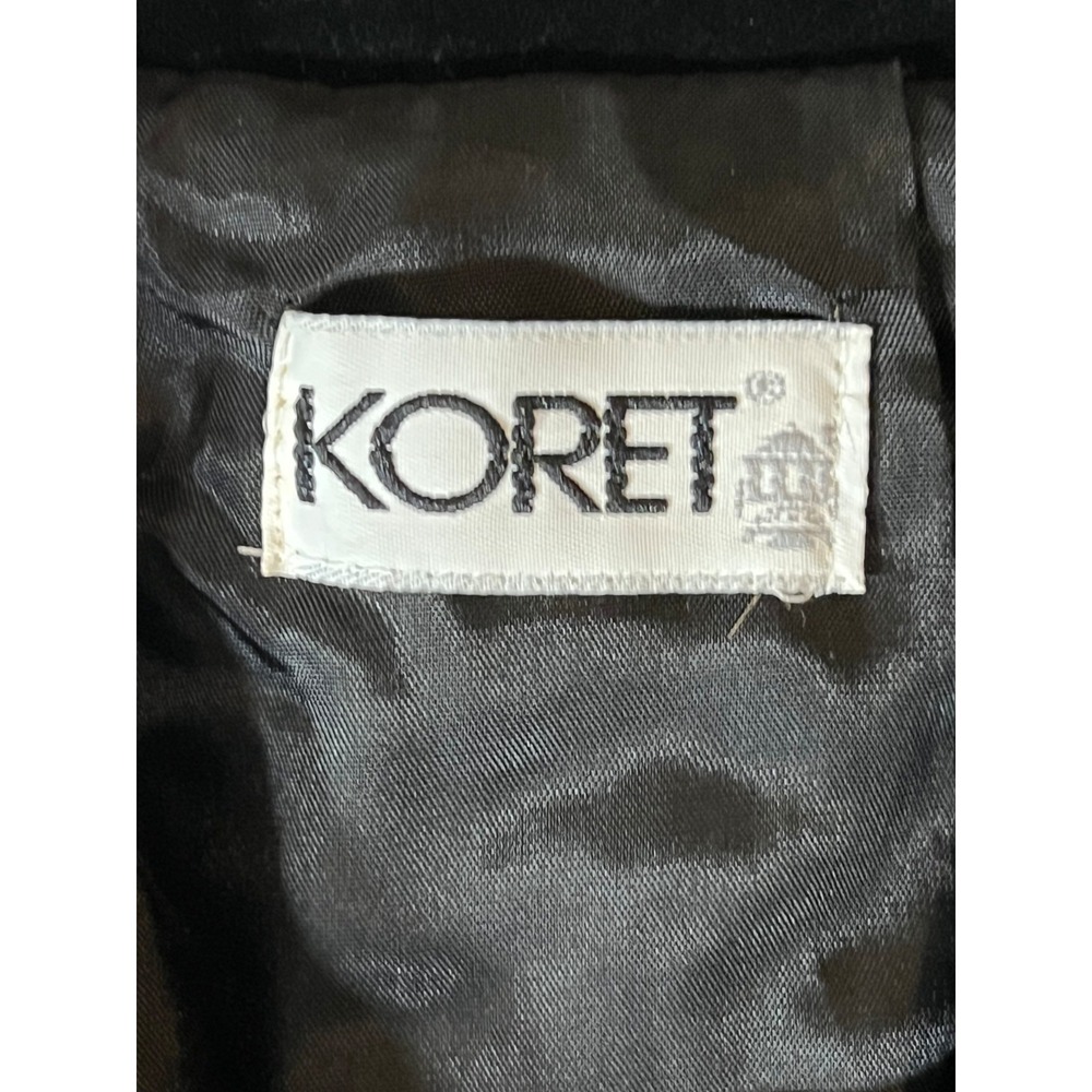 As is-Koret of California Vintage Black Velvet Blazer Union USA  business pro - Picture 6 of 16